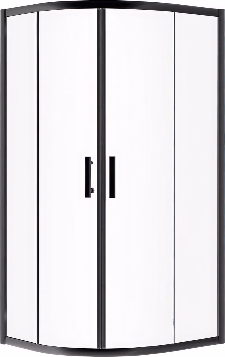 Cabina doccia quadrante HELA Nero 90x90 190 cm Vetro trasparente | BADLAND HELA