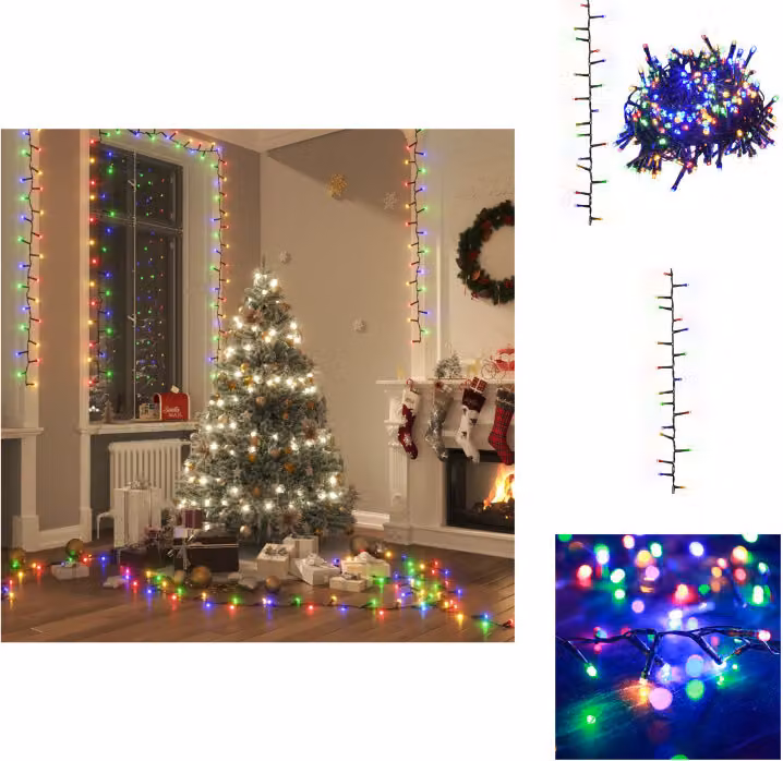 vidaXL Fata LED con 2000 LED multicolore 45 m PVC - Illuminazione natalizia
