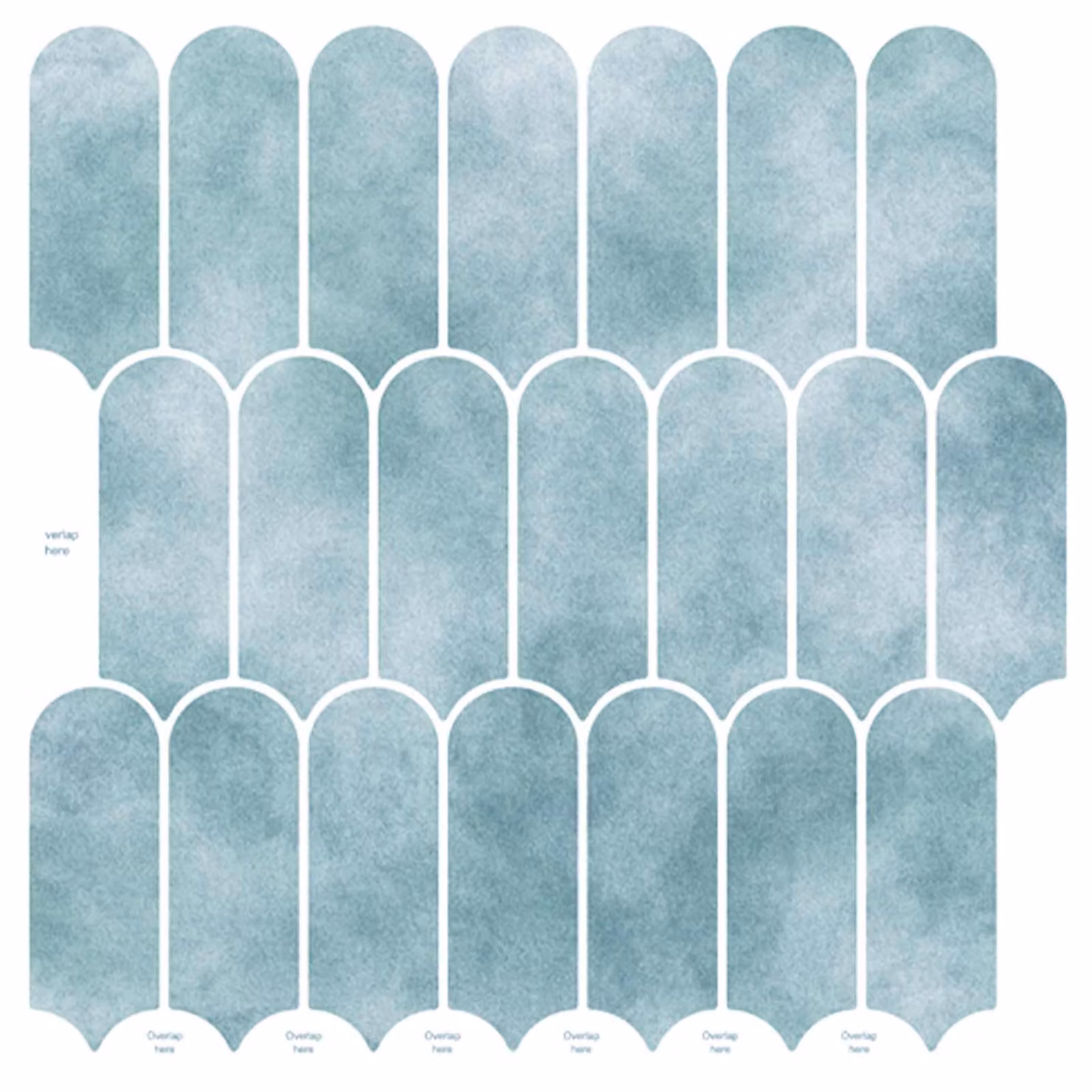 Set di 50 piastrelle vidaXL Piuma in plastica verde, dimensioni 30 x 30 cm