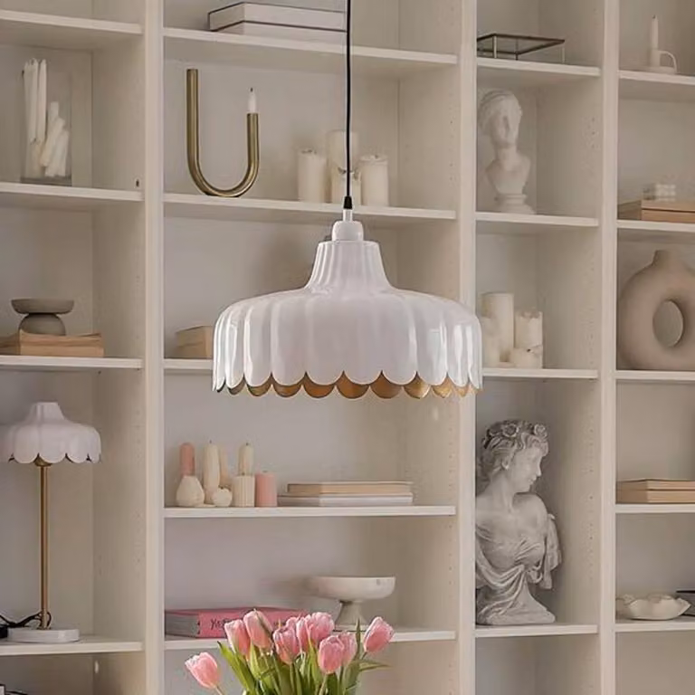 PR Home Lampada a sospensione Wells, dimmerabile, Bianco / Opale, Soggiorno / Sala da pranzo, Metallo, Scandinavo, Lampada a sospensione