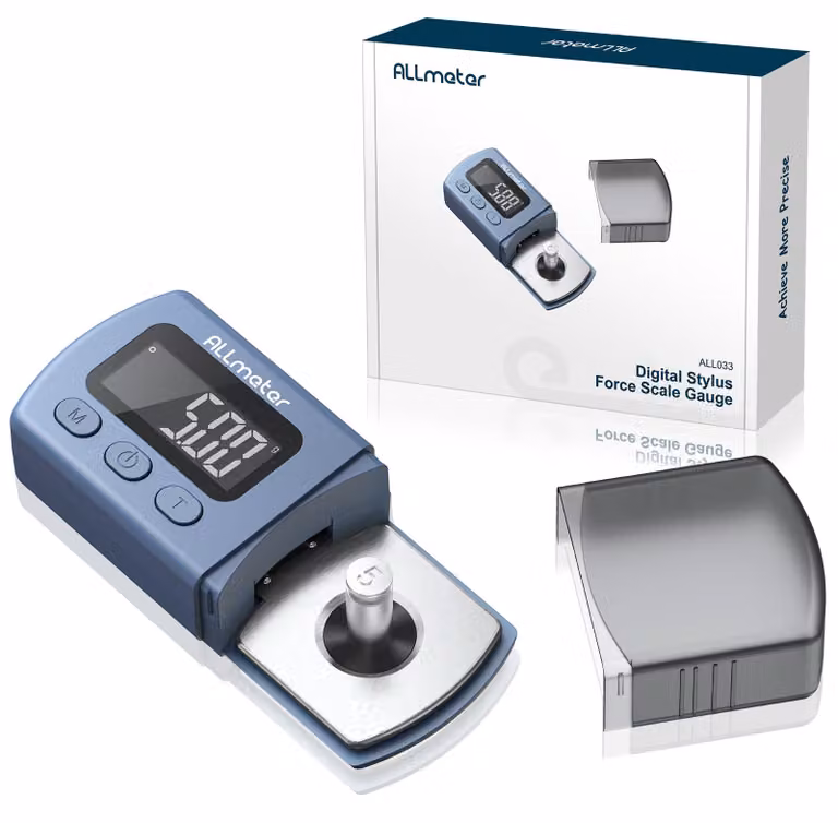 Bilancia digitale per testina, 0–5 grammi, risoluzione 0,01 grammi, colore blu