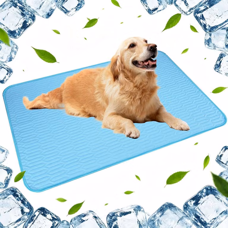 Tappetino refrigerante per cani, colore azzurro, dimensioni 70x100 cm, con sistema di raffreddamento integrato