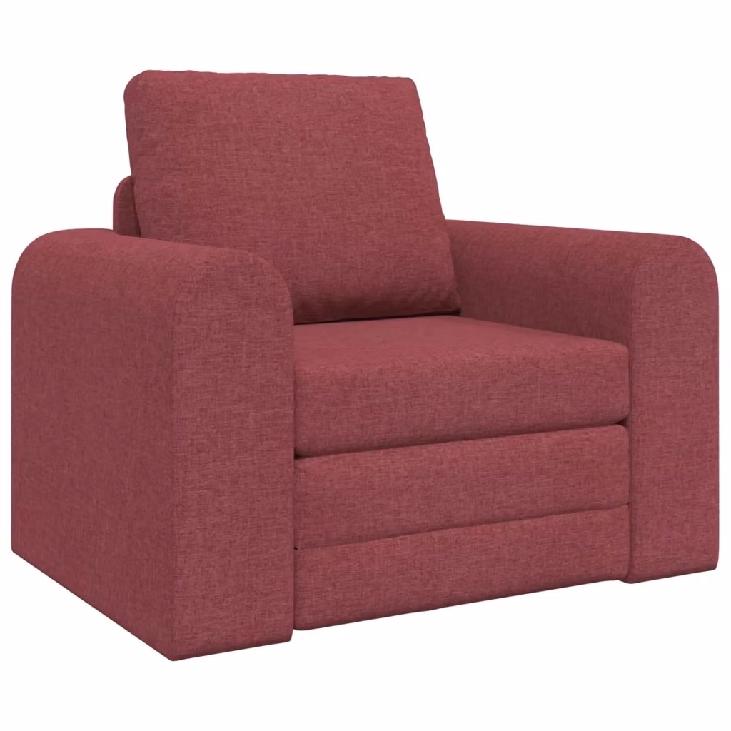 Divano letto vidaXL rosso in tessuto con struttura in metallo e composito L: 98 cm, P: 71 cm, H: 83 cm – 2