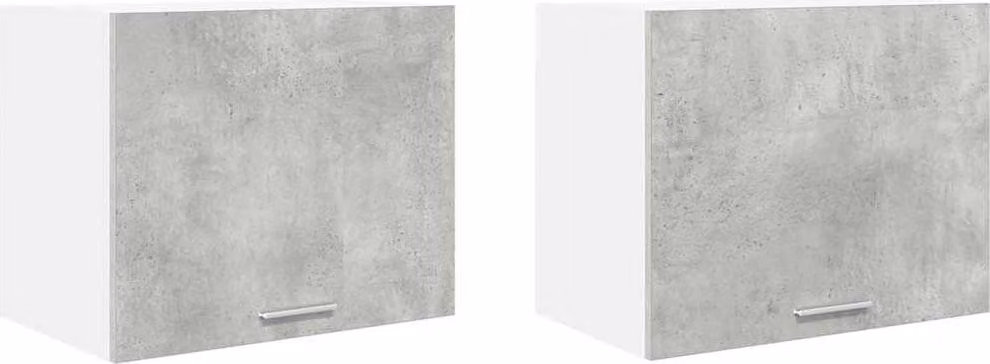 Armadio pensile 2 pcs Grigio Cemento e Bianco 50 x 31 x 40 cm
