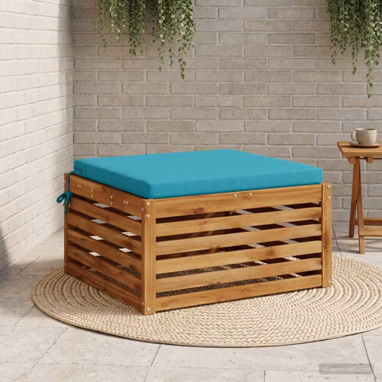 Cuscino per sedia vidaXL SOEST in poliestere con rivestimento rimovibile e resistente ai raggi UV, colore turchese