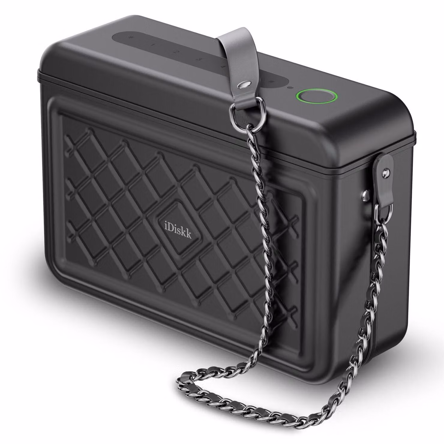 Cassaforte elettronica di sicurezza - Protezione tramite impronta digitale e password - Dimensioni: 5,8 x 7,8 x 17,6 cm
