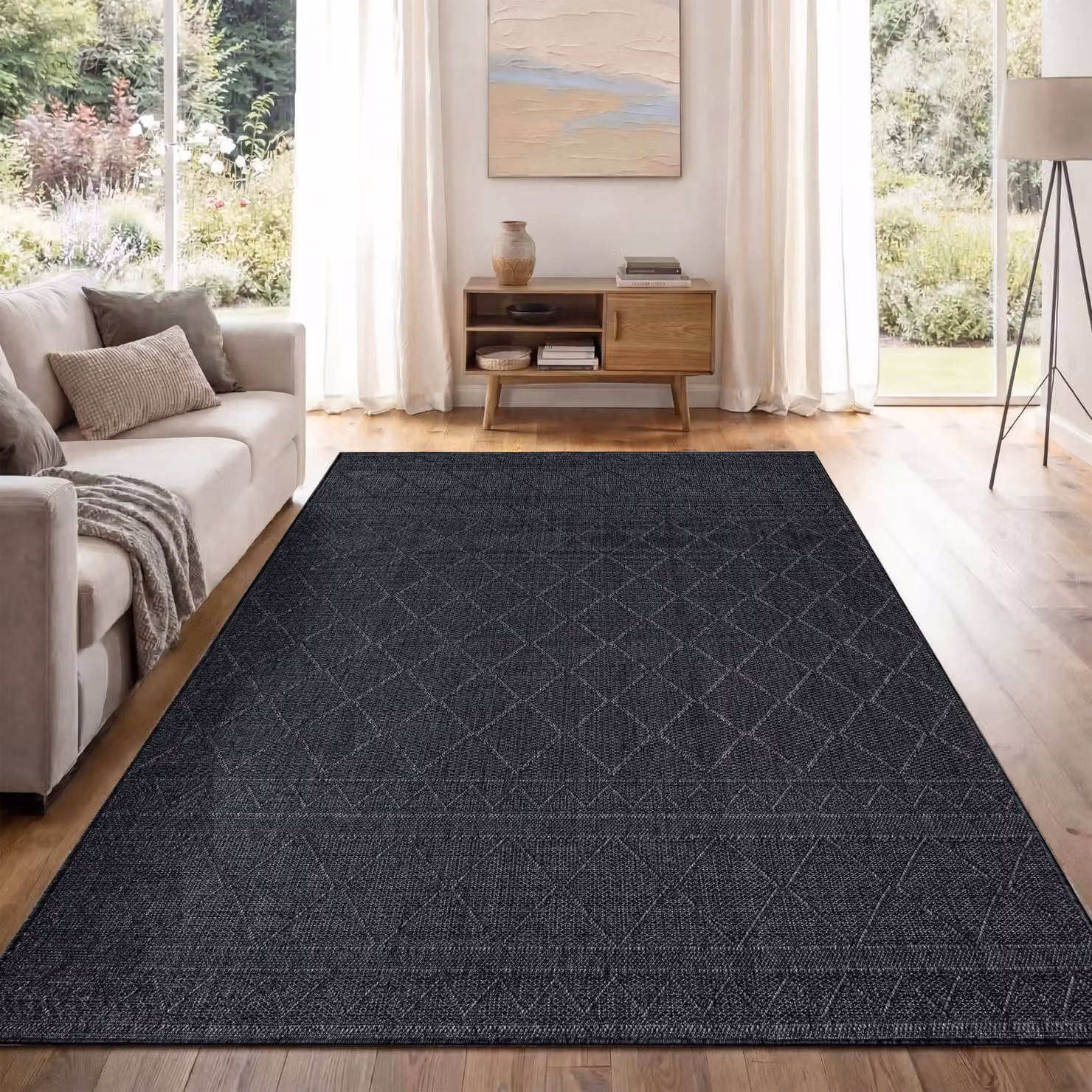 Tappeto Verona grigio per interni ed esterni L: 250 cm, P: 80 cm – 2