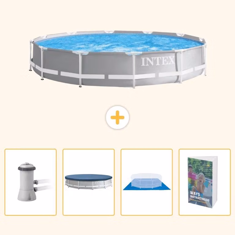 Struttura per piscina a forma di prisma - 366x76 cm - composta da 5 elementi - modello SCB117