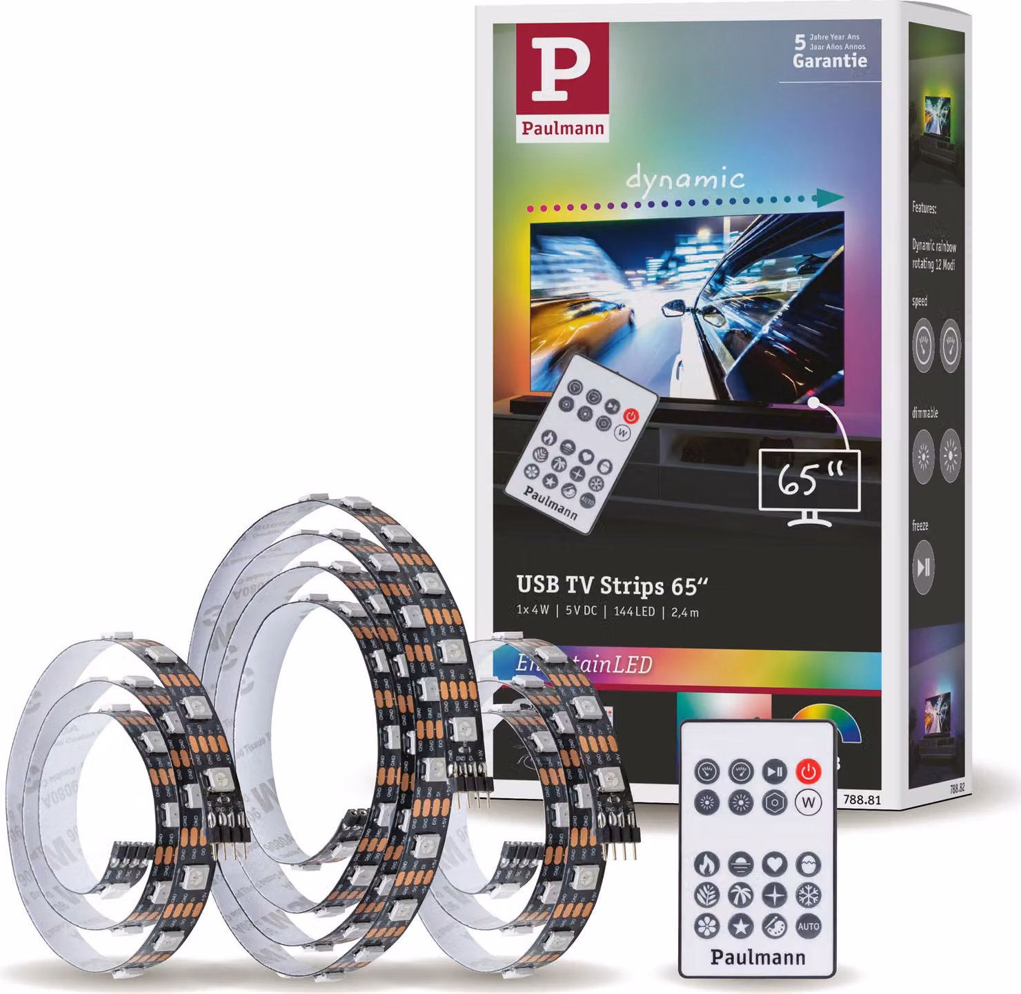 Paulmann EntertainLED USB Striscia LED illuminazione TV 65 pollici