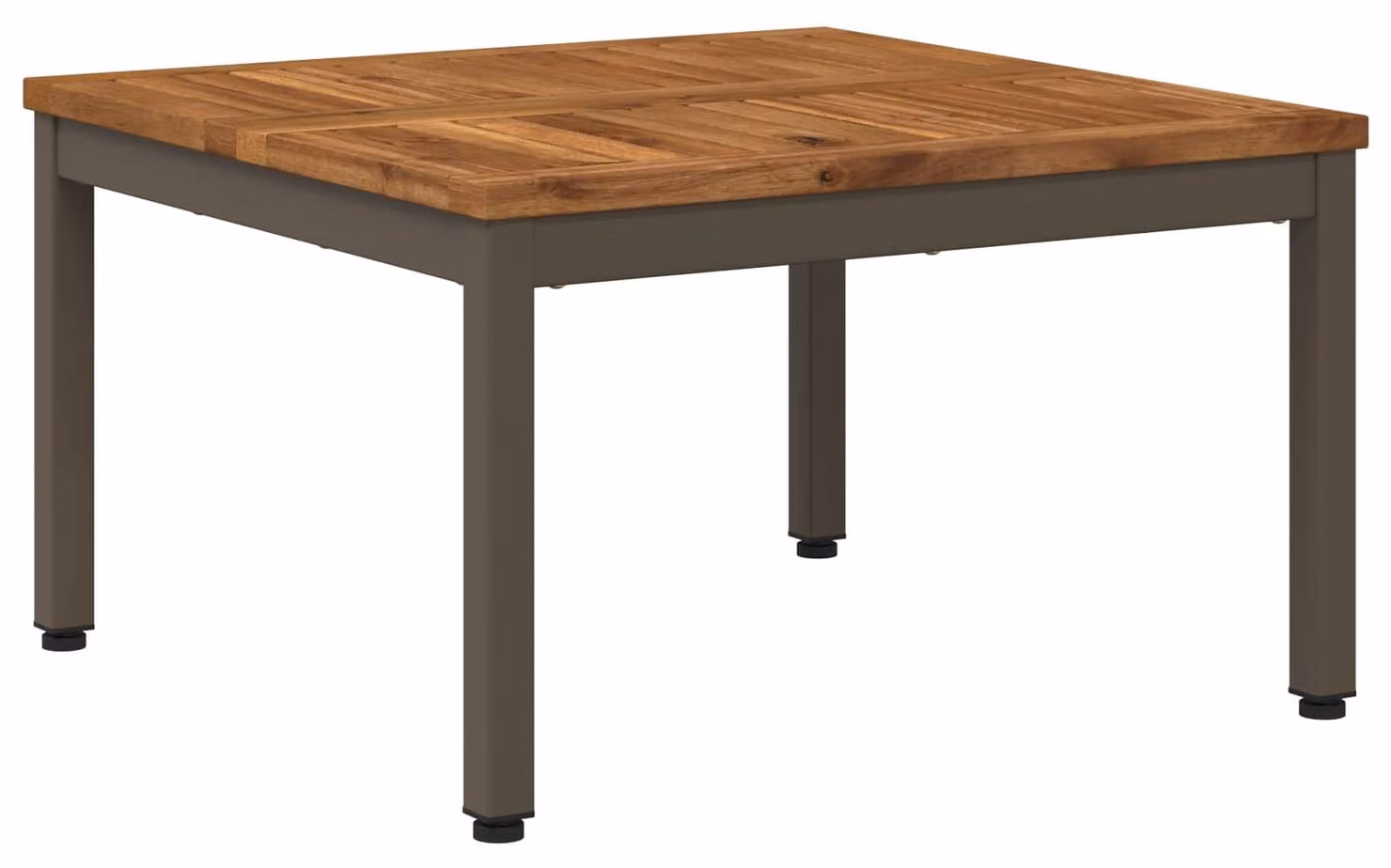 Tavolino da caffè in legno massello di acacia, naturale, dimensioni 60 x 60,5 x 36 cm