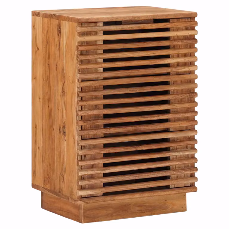 vidaXL Comodino a muro in legno di acacia marrone L: 40 cm, P: 30 cm, H: 60 cm