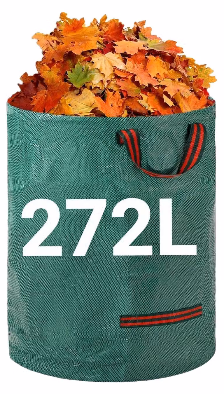 Sacchetto per foglie da giardino, plastica resistente, grande capacità, 1 pezzo