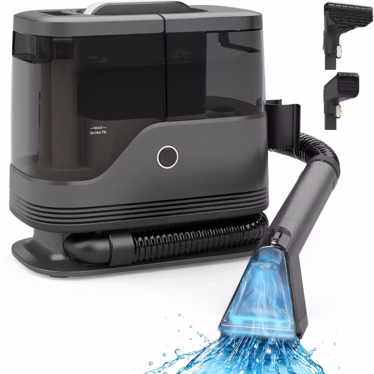 Aspirapolvere lavatappeti, 13kPa, 400W, con ugelli intercambiabili, doppio serbatoio 1L/0,55L, compatto multiuso per tutte le superfici