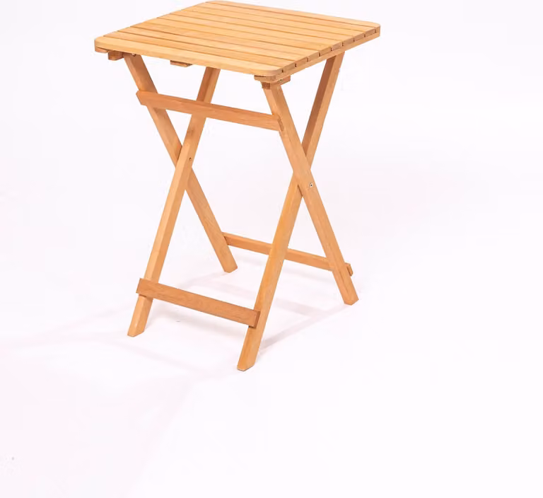 Skye Decor, tavolo da giardino di alta qualità in legno di faggio al 100%, 60 x 72 x 60 cm | Non verniciato, trattato con vernice protettiva a base d'acqua | Design tradizionale e rustico in marrone.