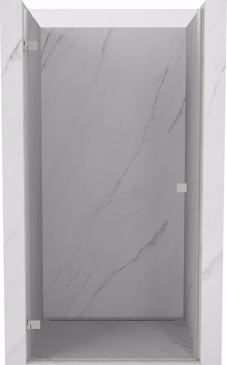 Mexen Lunar-B porta doccia a battente sinistra 60 cm, trasparente, nichel spazzolato - 832-060-000-97-00-L