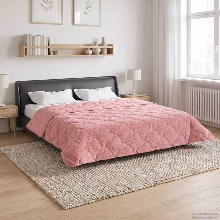 vidaXL Piumone Invernale in Microfibra Traspirabile e Reversibile, Rosa, L 220 x P 240 cm