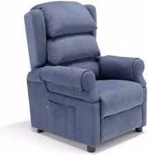 Poltrona relax elettrica con alzapersona Relaxit Nuvola Profile 41 in tessuto blu