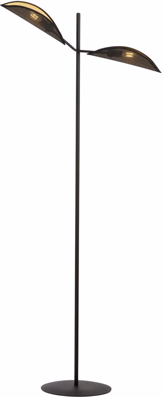 Lampada da terra Emibig 2xE14 40W VENE LP2 NERO/ORO 1158/LP2