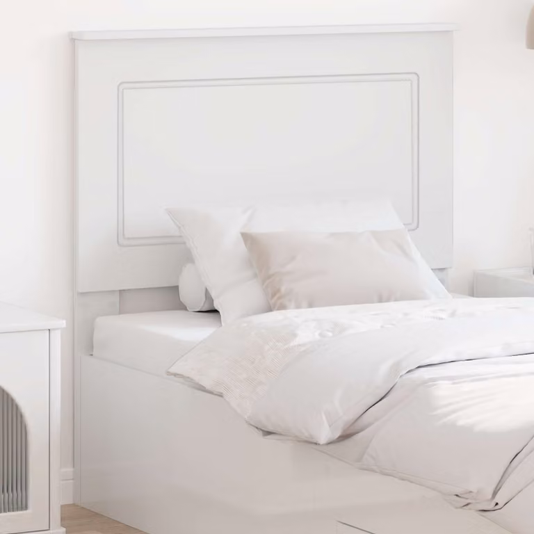 Testiera per letto vidaXL in legno ingegnerizzato bianco, L: 100 cm