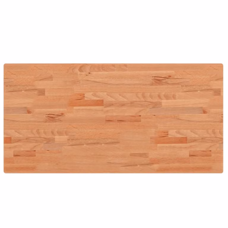 Piano Bagno 100x50x2,5 cm in Legno Massello di Faggio