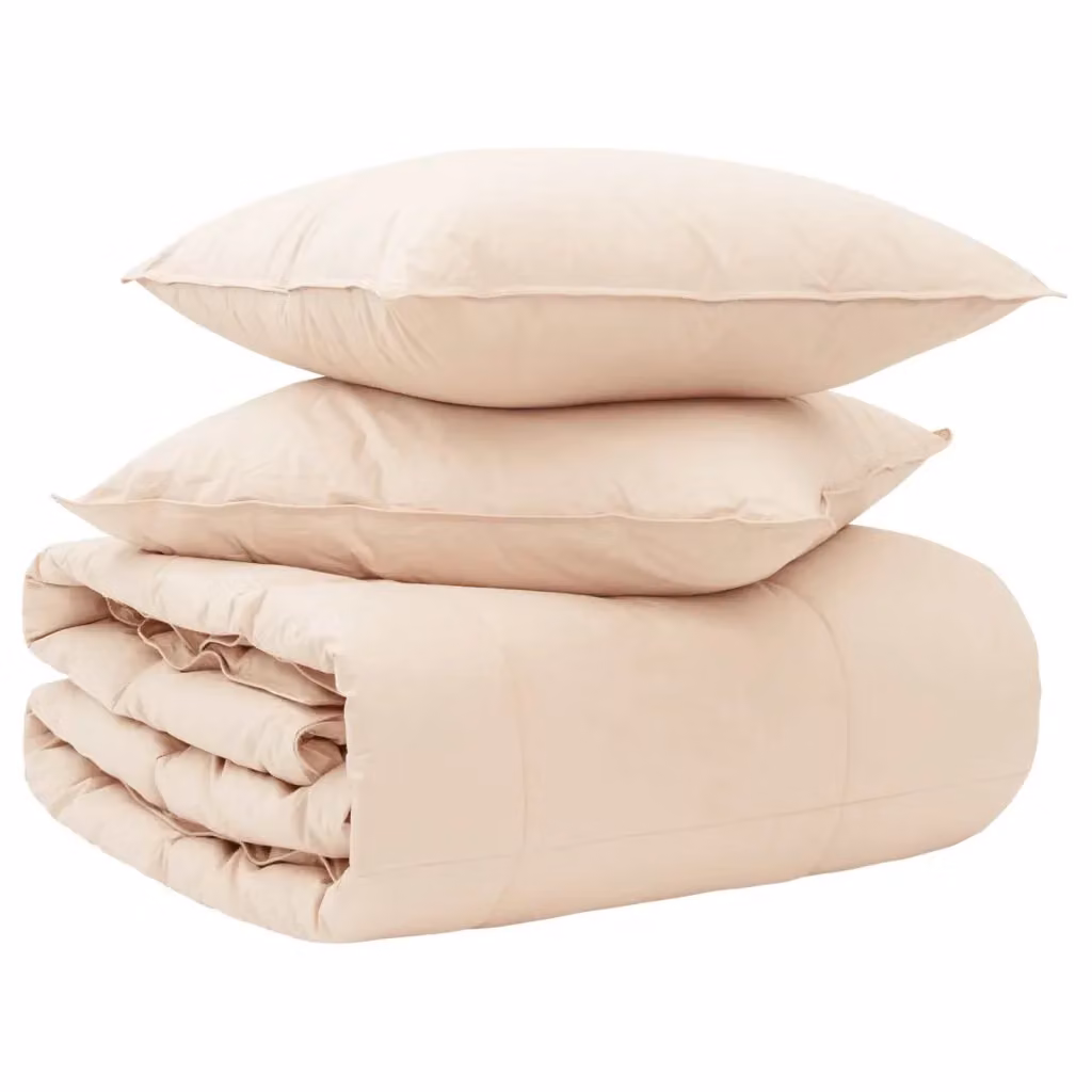 Set di 2 piumoni vidaXL per tutte le stagioni in beige, traspiranti e anallergici, L/P/H: 140 x 220 cm – 2