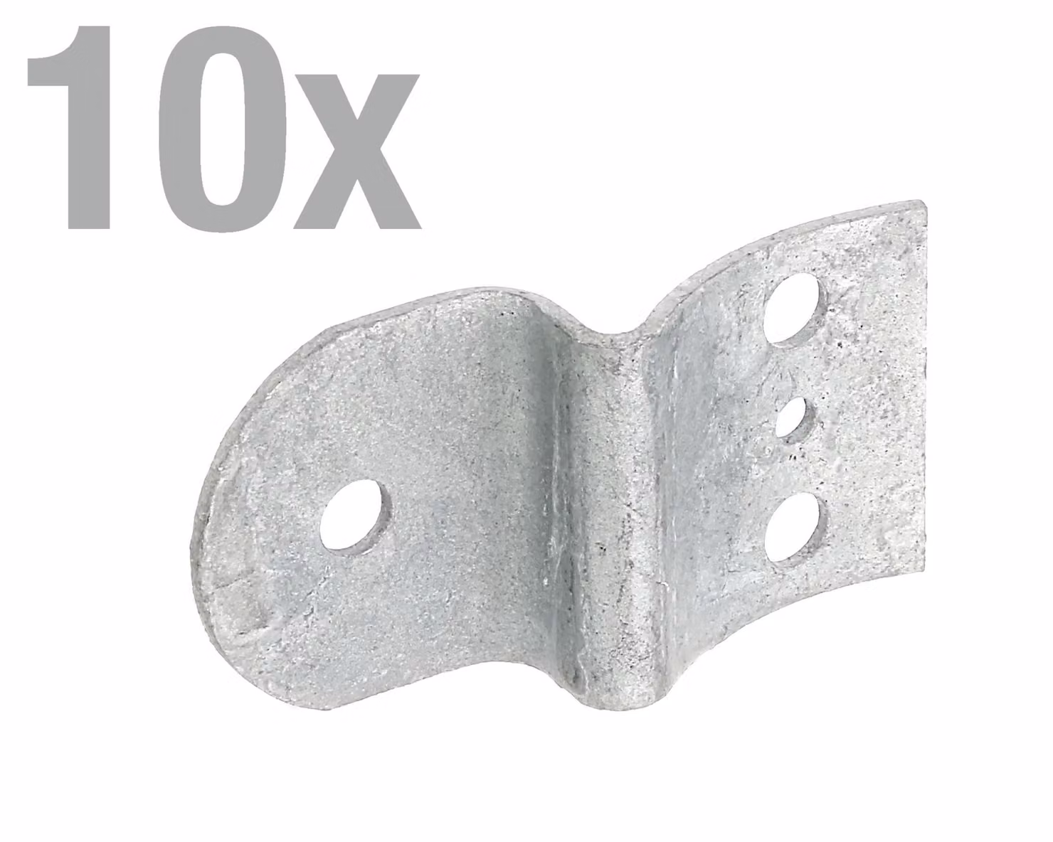 Alberts 867140 Fermaporta, zincato a caldo, per paletti e chiusure semitonde Ø80 mm, 40 x 78 mm, set da 10