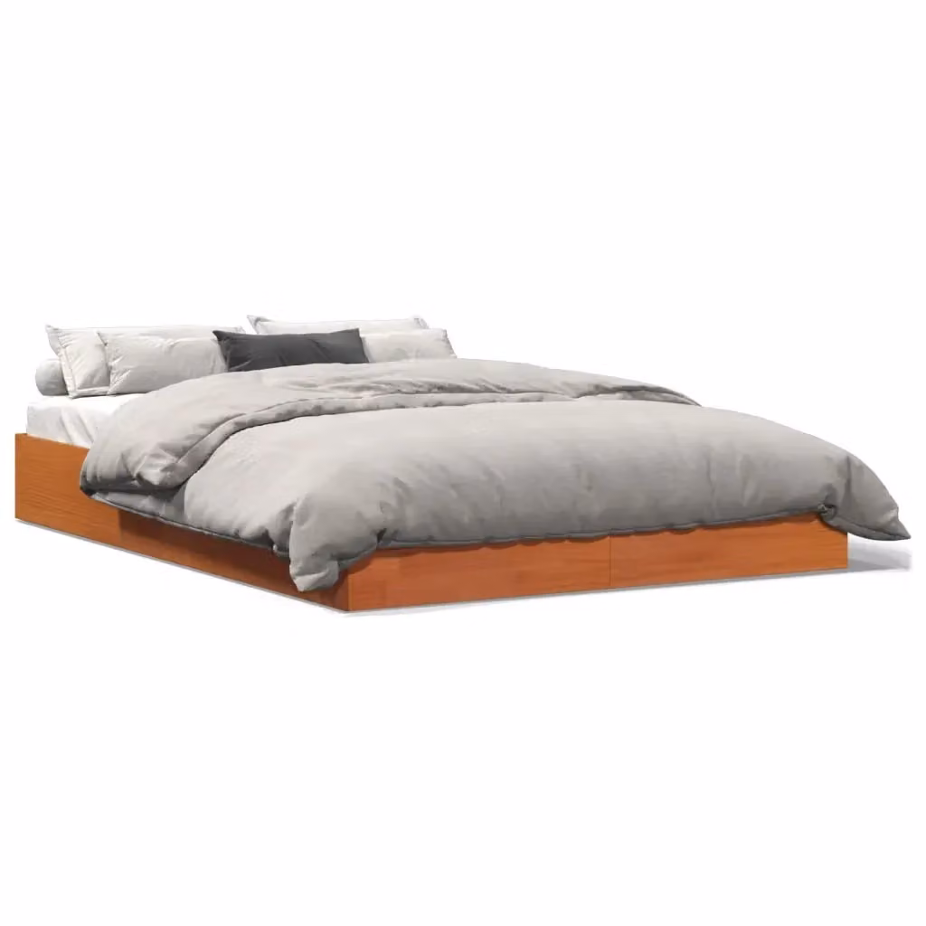 Struttura Letto in Legno di Pino Design Mania Colore Marrone Cera L/P: 160 x 200 cm – 2