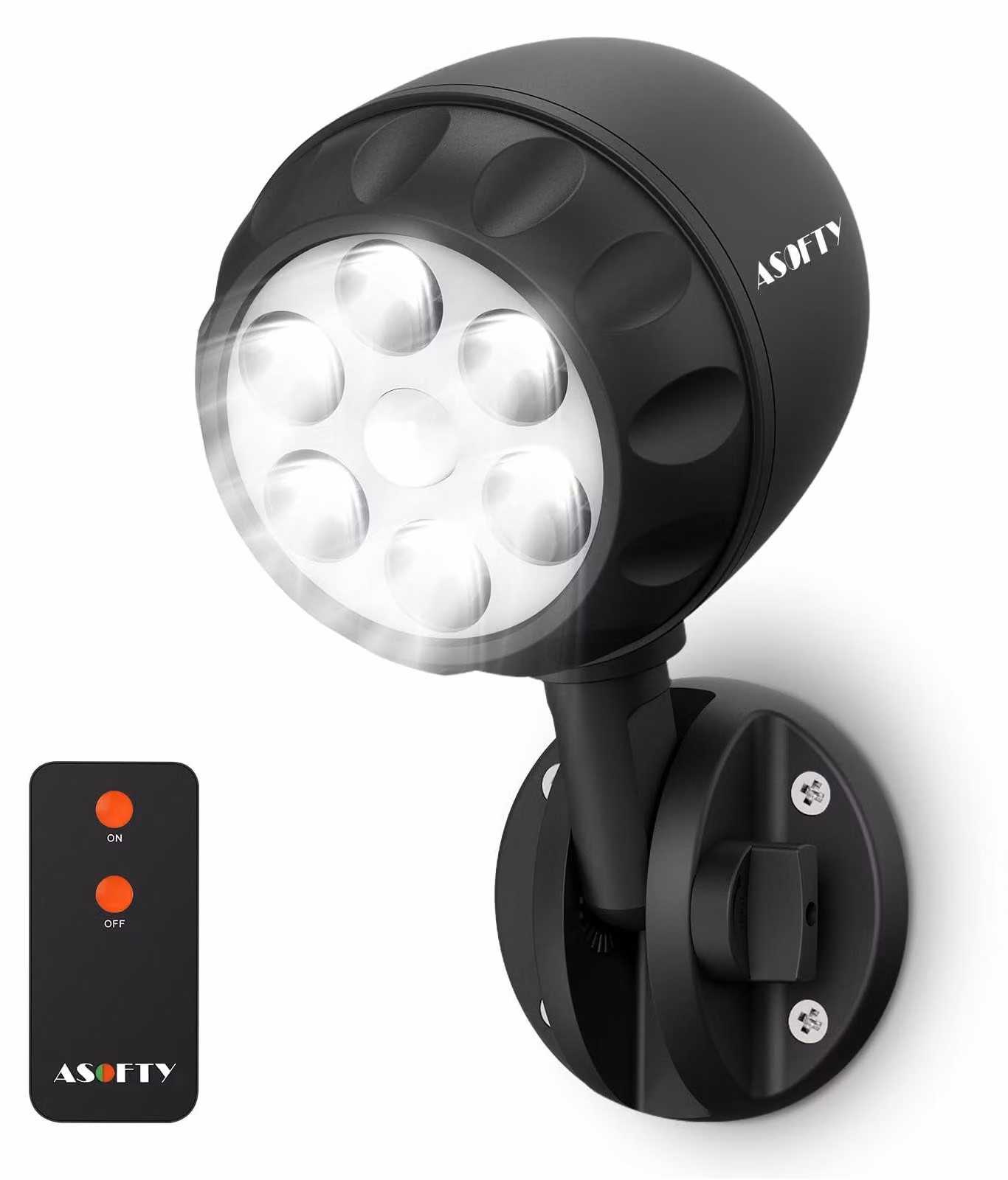 Confezione da 6 faretti LED con sensore di movimento, 1000 lumen, grado di protezione IP65, alimentati a batteria