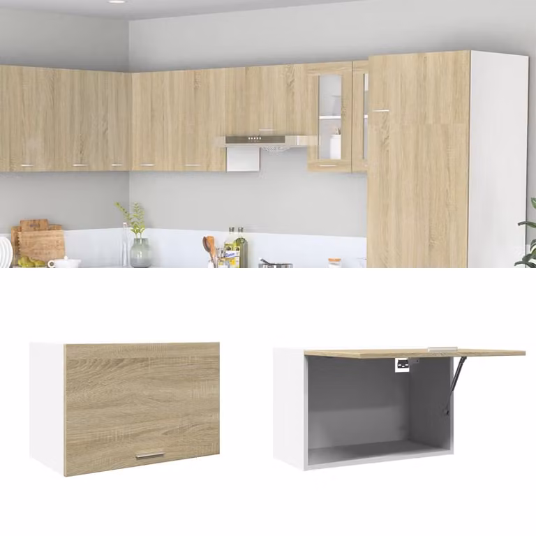 Pensile da cucina moderno vidaXL Lyon in Rovere Sonoma marrone L 60 cm x P 31 cm x H 40 cm