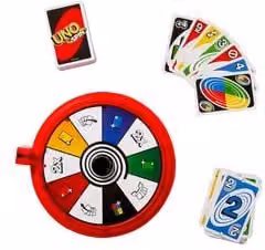Gioco di carte Spin UNO Mattel multicolore