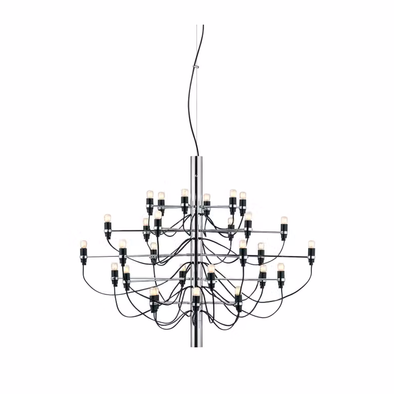 Flos - 2097/30 (frosted bulbs) - Lampada a sospensione - Cromo