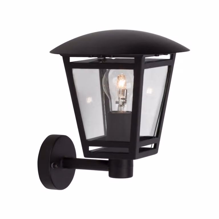 BRILLANTE applique da esterno Riley | luce da esterno | metallo/vetro | nero | IP44 | 1x E27 max. 40 W