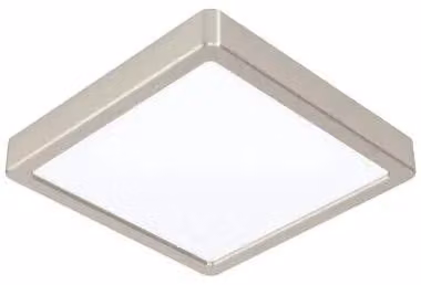 CASAYA, plafoniera a LED, 16,5W, 1800 lumen, 3000K, acciaio, finitura nichel, modello 780067