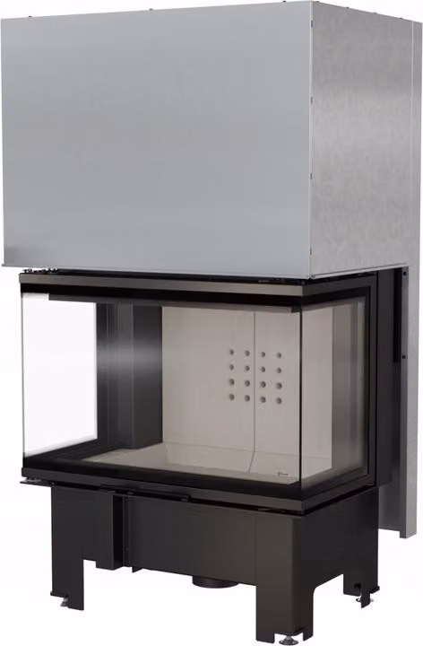Inserto per caminetto KRATKI NBC 800/400 10 kW Ø 200 con porta scorrevole con molla della porta