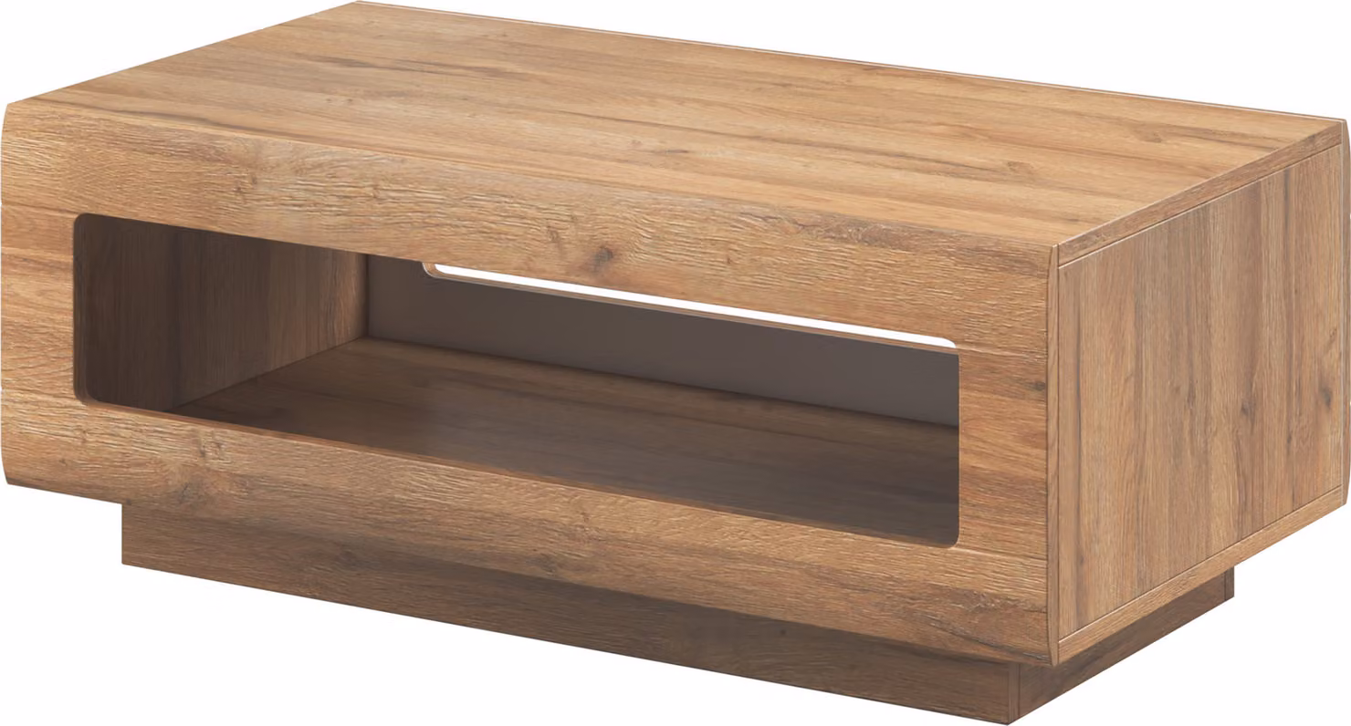 Tavolino da salotto Masseno TULLIA 110 cm Tavolino da caffè per soggiorno Tavolino da divano Tavolino da salotto Colore rovere