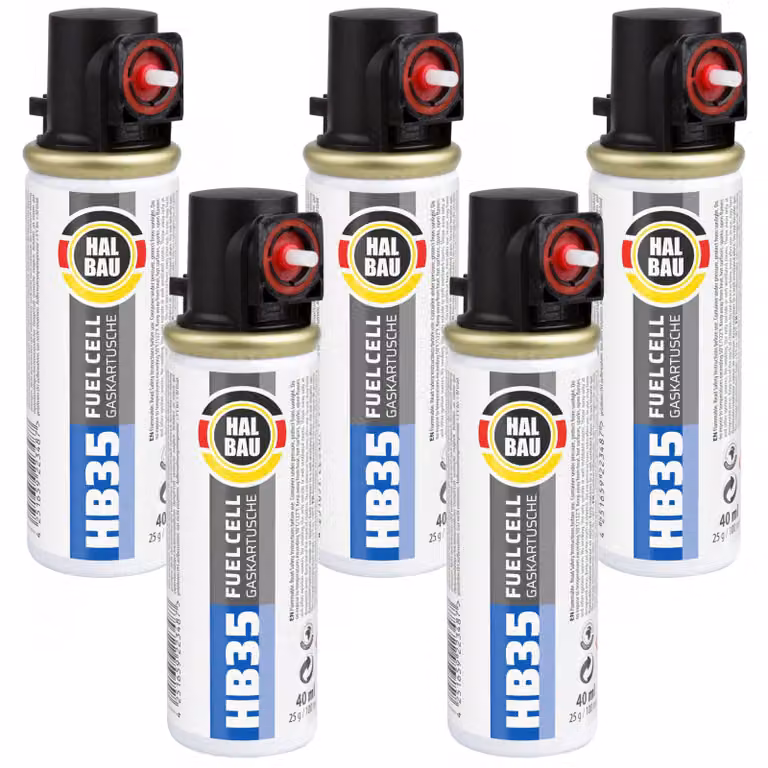 Cartuccia di ricambio HALBAU da 100 mm e 40 ml per chiodatrice, confezione da 5 cartucce HB35