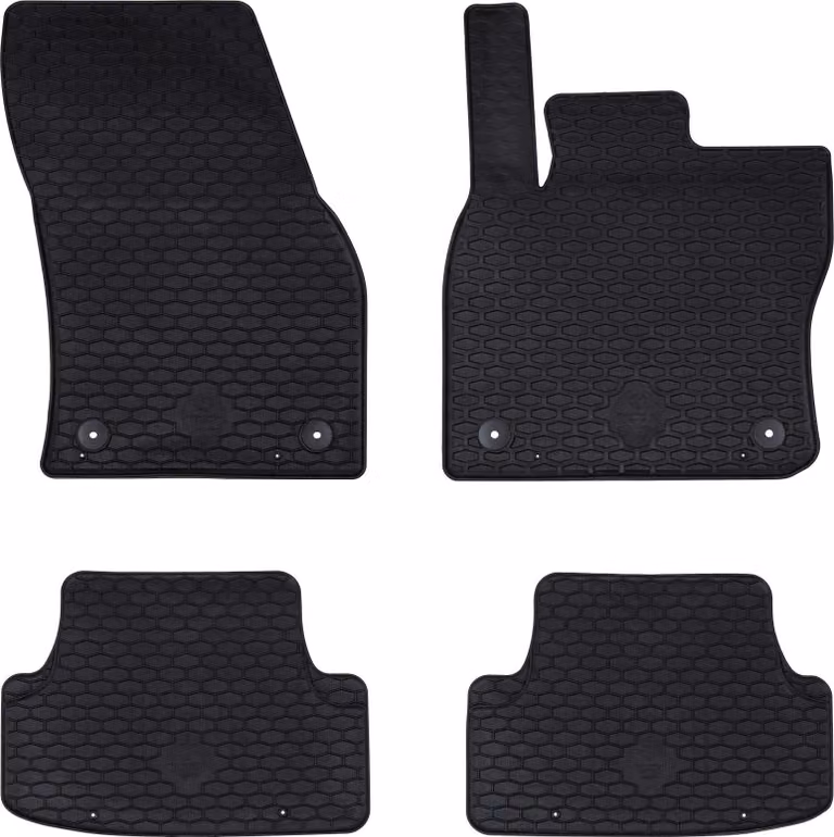 Tappetino per Auto 4 pcs Nero adatto per Seat ATECA 2016- Gomma