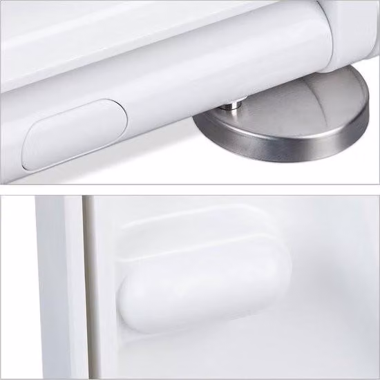 Sedile WC con chiusura ammortizzata, forma a D e coperchio – Universale – Duroplast – Bianco – 375 x 455 cm