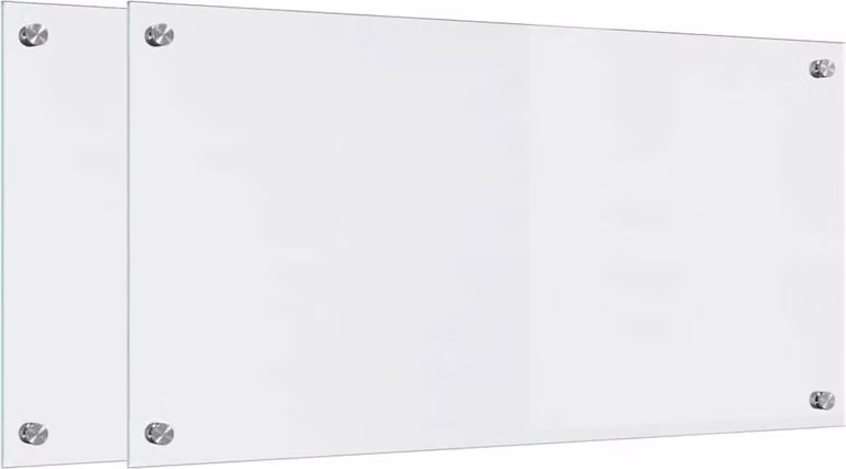 Schienale da cucina 2 pcs Trasparente 80 x 40 cm