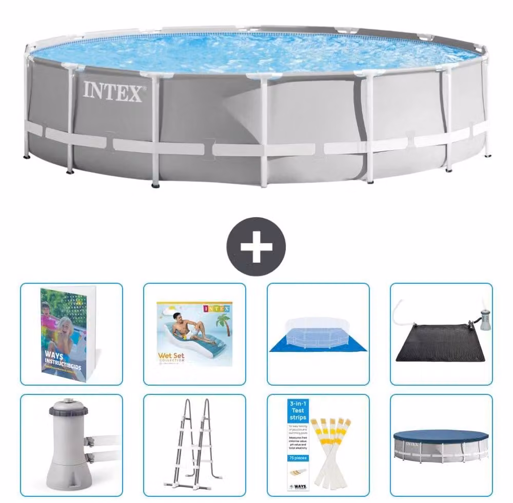 Struttura per piscina a forma di prisma - 427x107 cm - composta da 7 elementi - modello S567