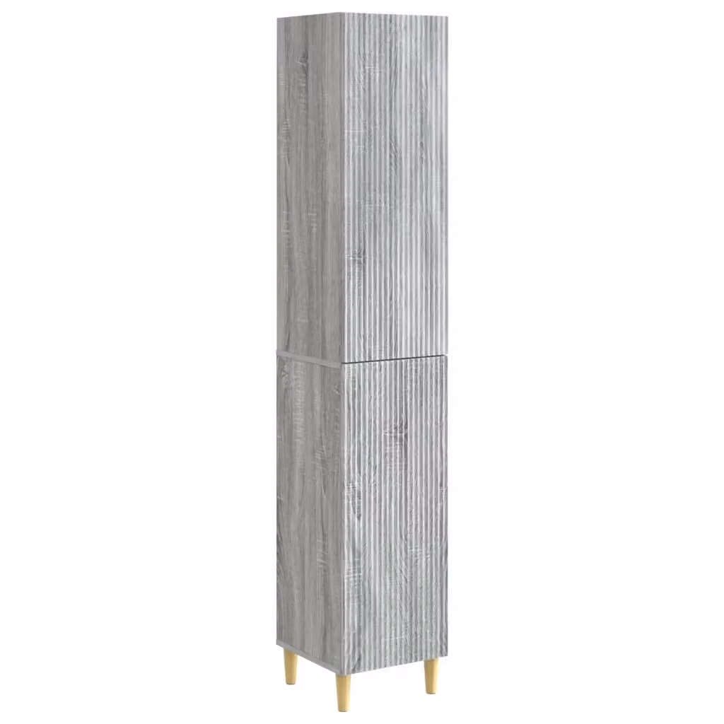 Set di 2 armadi moderni vidaXL con ante scorrevoli in MDF grigio opaco per camera da letto o ufficio – 2