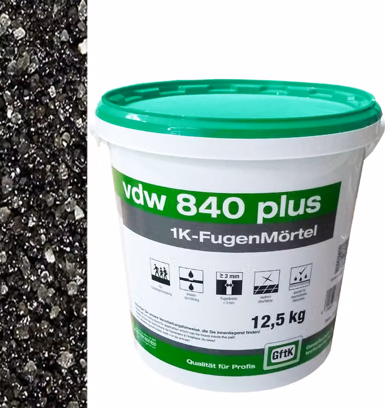 vdw 840 plus 1K-Fugenmörtel 12,5kg Basalt