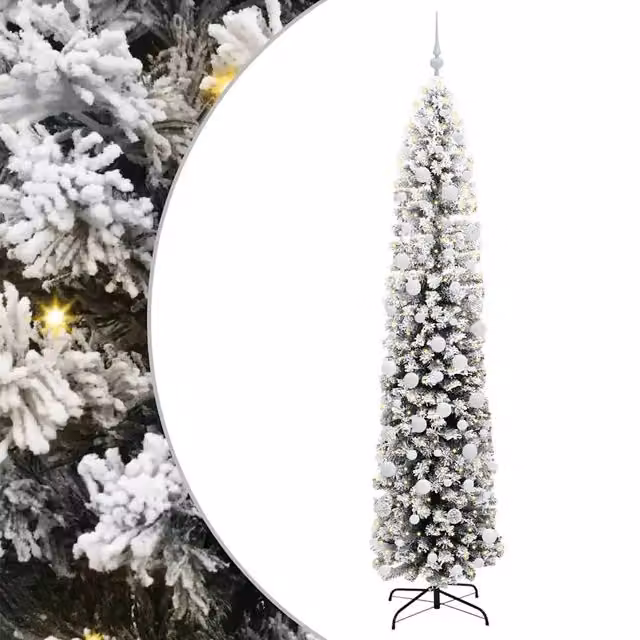 Albero di Natale Artificiale-Albero Natalizio con 300 LED Verde 210 cm 785435