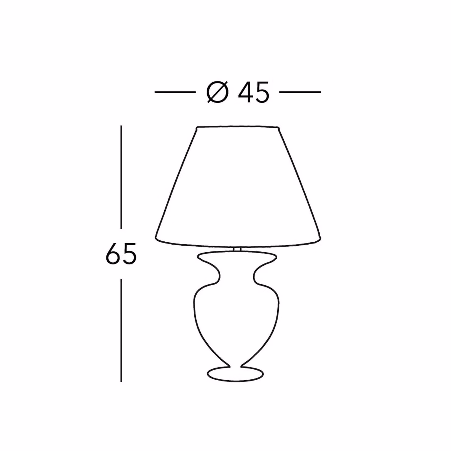 KOLARZ Lampada da tavolo Anfora, Multicolore, Soggiorno / Sala da pranzo, Vetro, Design, Lampada da tavolo