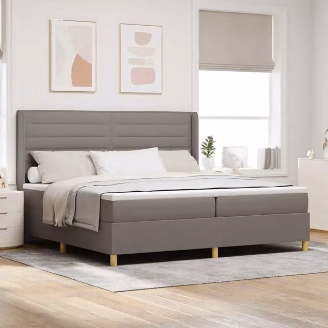 Letto a molle con testiera Talpa 200 x 200 cm Tessuto 3341795