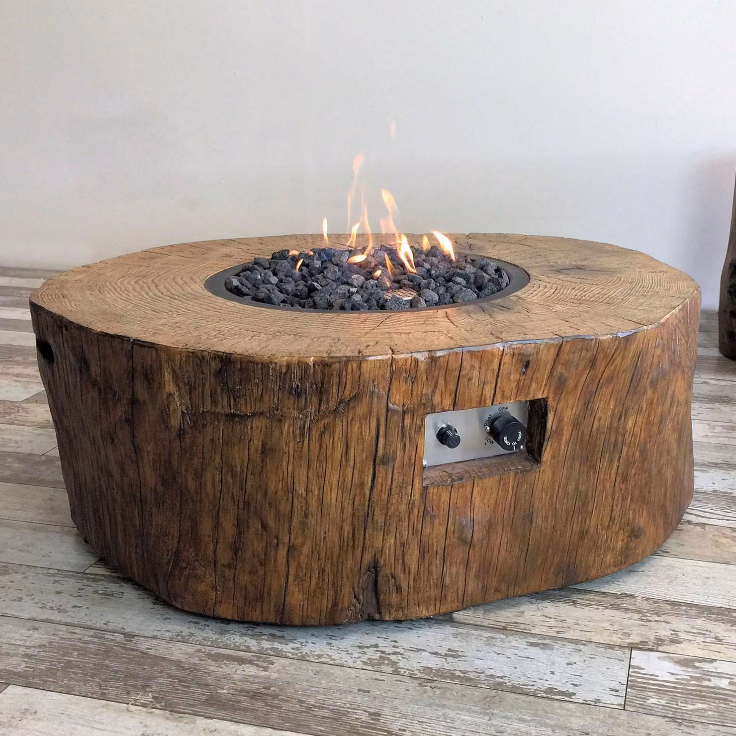 ELEMENTI Gasfeuerstelle Manchester Red Wood ca. 106x100xH43cm