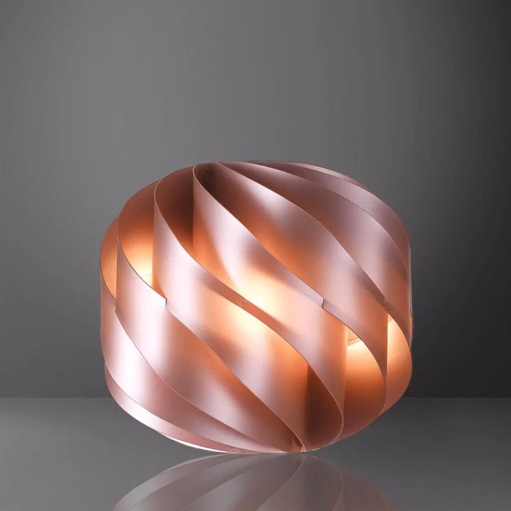 Lampada da Tavolo IPERBRIKO in Metallo Rosa, Design Moderno, L 40 cm x H 38 cm – 2
