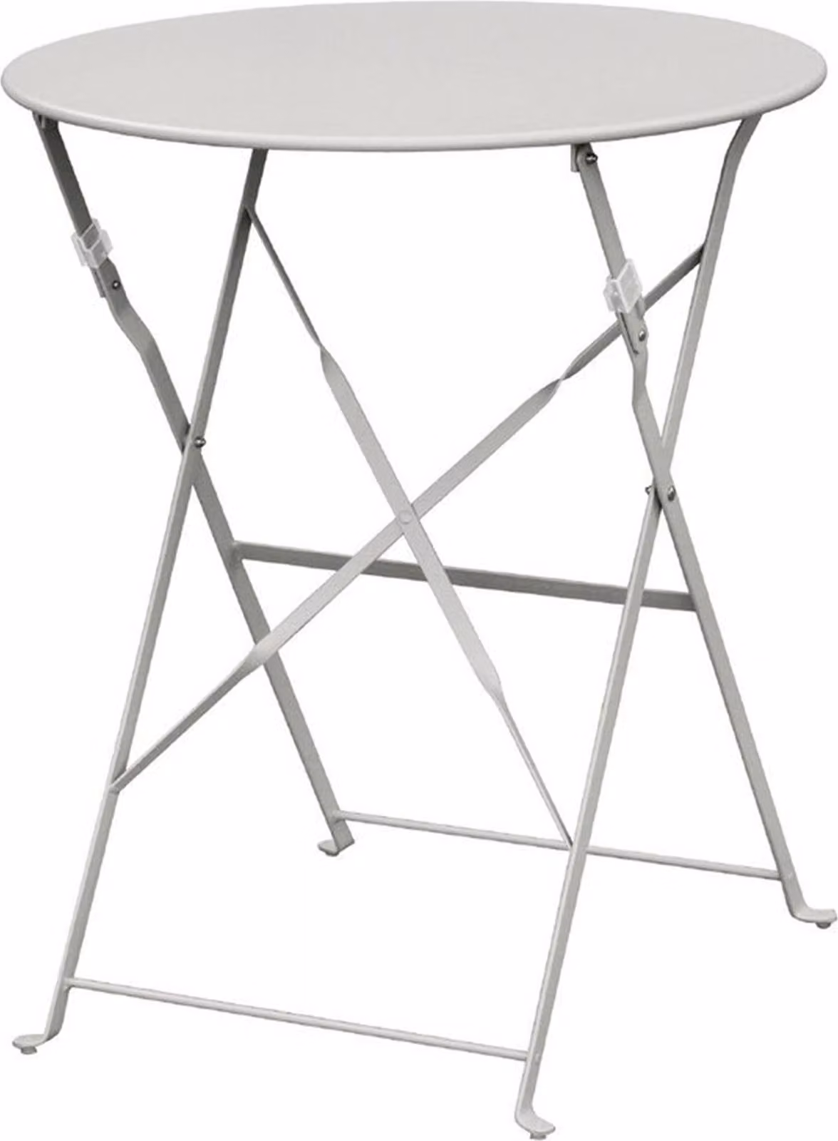Tavolo da giardino pieghevole rotondo Bolero, acciaio grigio, 60 cm