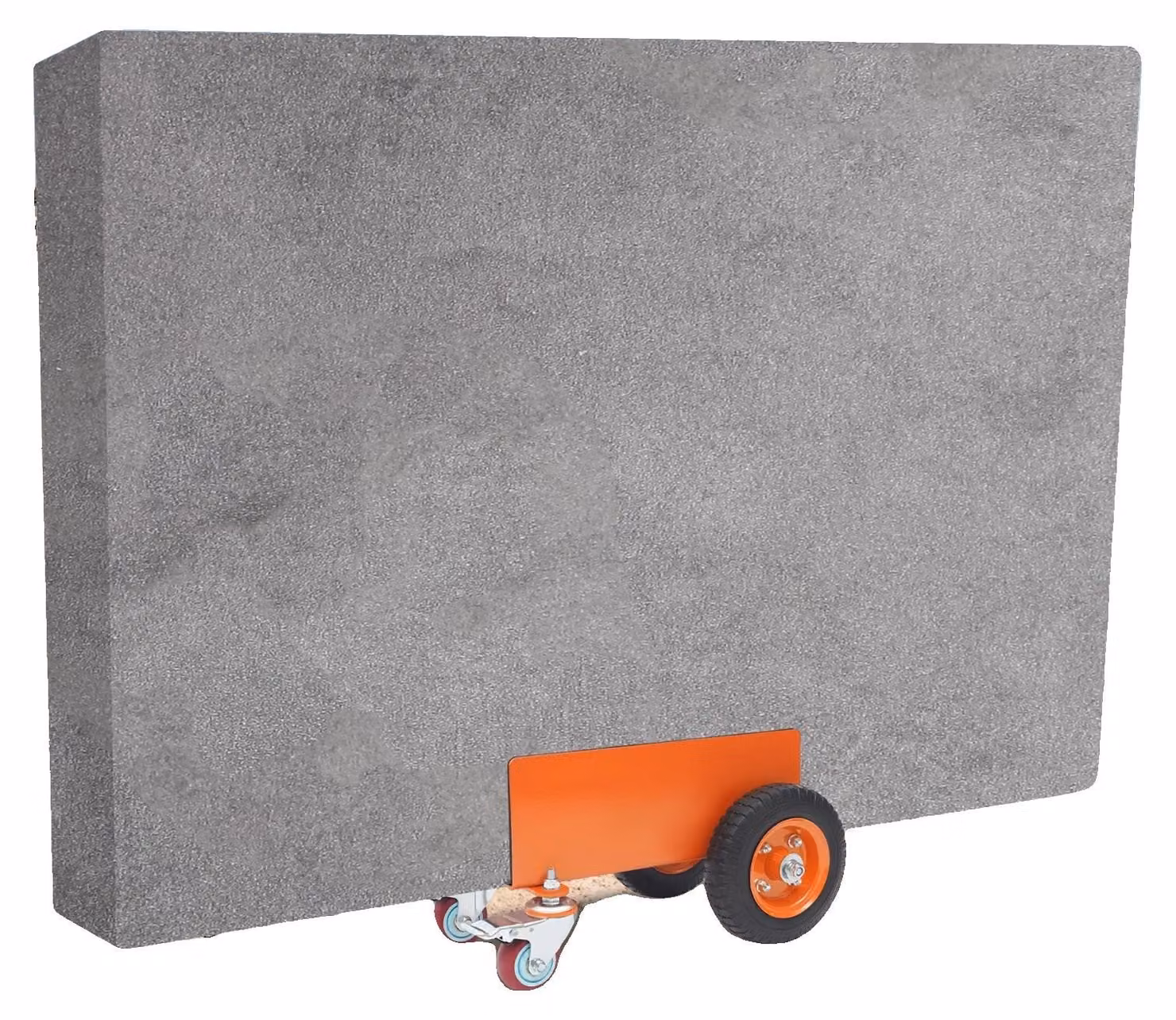 Carrello portapannelli, capacità di carico 300 kg, acciaio legato, dimensioni 45 cm, 2 ruote pneumatiche, 2 ruote universali