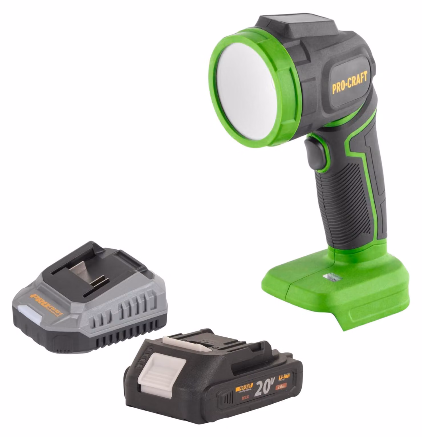 Procraft LL18bb Faretto LED a batteria 20 V 300 lm + 1x batteria 2,0 Ah + caricabatteria